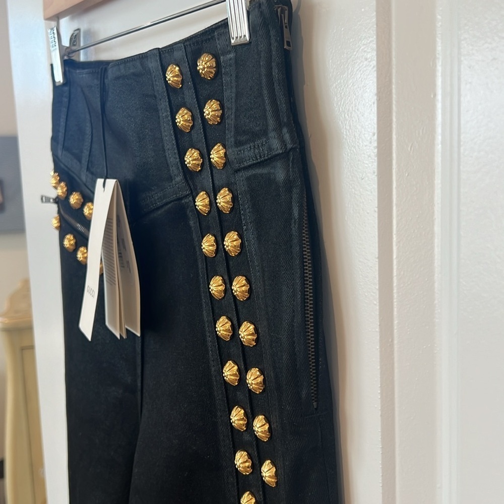 nwt $3500 GUCCI Coated Studded Embellished Jeans - Picture 6 of 9